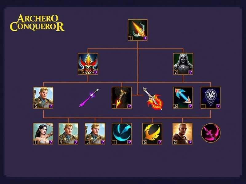 Complex skill combinations in Archero Vanguard Conqueror Archero Vanguard Conqueror Skill Tree